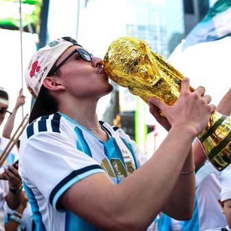 FIFA World Cup 2026 - Argentina Fans gather in Times Square, New York