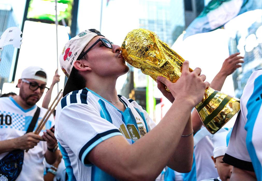 FIFA World Cup 2026 - Argentina Fans gather in Times Square, New York