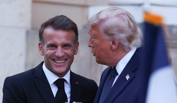 Dinner commemorating the 250th anniversary of the United States’ independence at the Palace of Versailles, near Paris