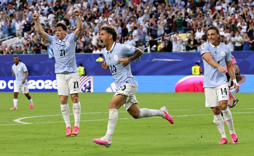 Radost Uruguayců v zápase proti Saúdské Arábii na MS 2026