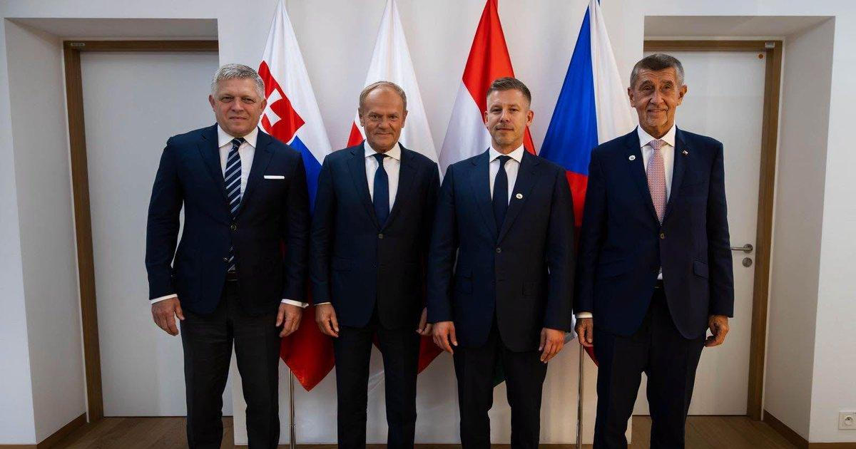 „Visegrádská čtyřka zase spolu.“ Premiéři se sešli před začátkem summitu Evropské unie