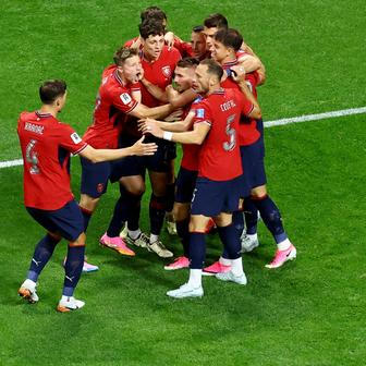 Češi slaví gól v zápase Česko - JAR na MS 2026.
