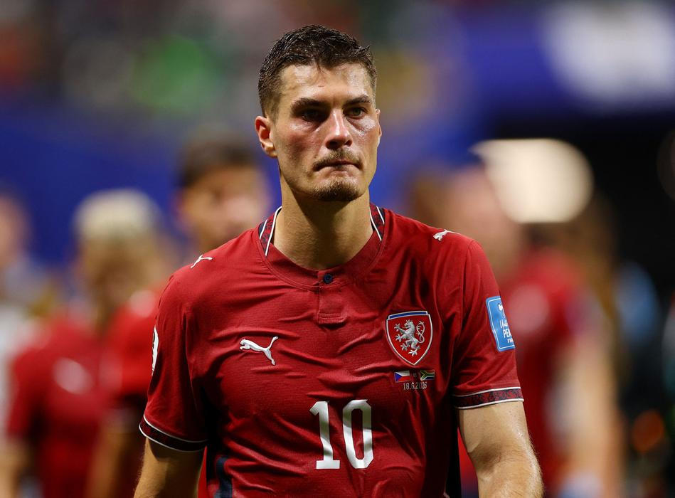Český útočník Patrik Schick po prohře s JAR na fotbalovém MS 2026