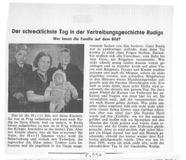 Novinový článek z novin odsunutých obyvatel Podbořanska Heimatbrief Saazerland z r. 1980 vzpomínající na tragickou událost z 19. června 1945.