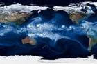 Satellite,Image,Of,Earth,Showing,Swirling,Cloud,Patterns,Over,Oceans