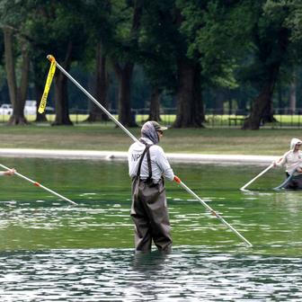 Renovations on the Lincoln Memorial Reflecting Pool 