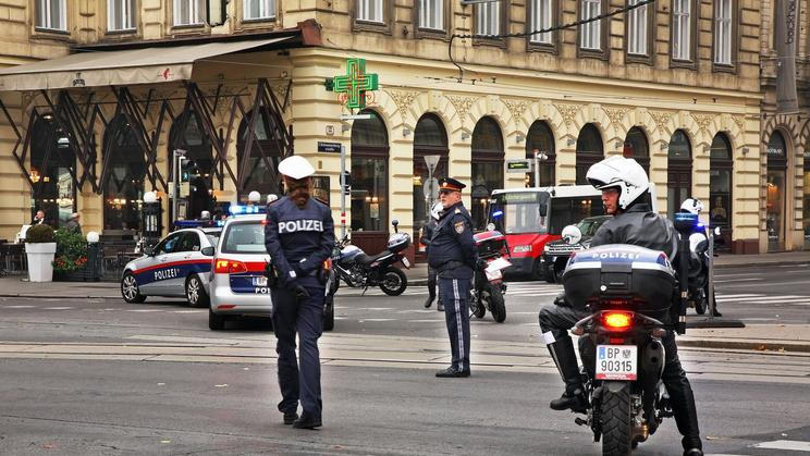 Ilustrační fotografie, policie, Rakousko, 2018