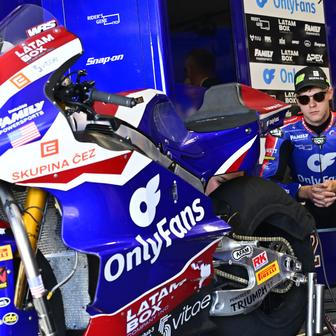 Filip Salač během pátečních tréninků na VC České republiky Moto2 v Brně