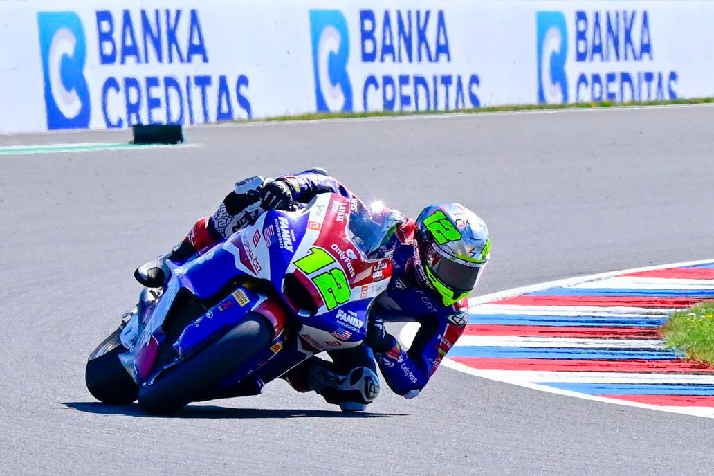 Filip Salač během pátečních tréninků na VC České republiky Moto2 v Brně