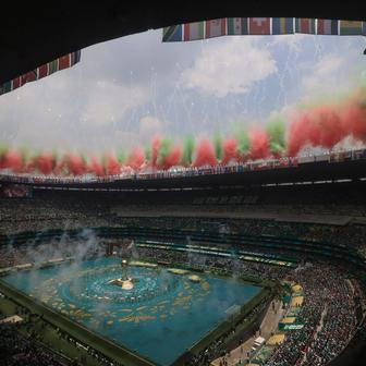 Aztécký stadion při zápase Mexiko - JAR na MS 2026