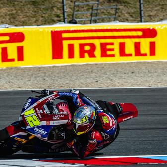 Filip Salač v závodě Moto2 v rámci VC České republiky v Brně 2026