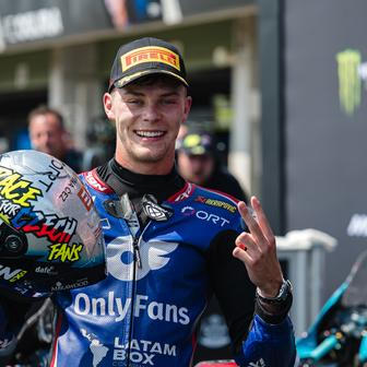 Filip Salač v závodě Moto2 v rámci VC České republiky v Brně 2026