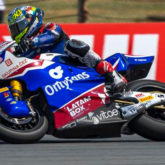 Filip Salač v závodě Moto2 v rámci VC České republiky v Brně 2026