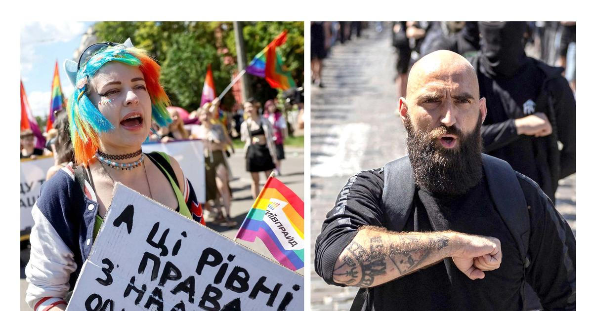 Pride a nacionalisté tváří v tvář. Pak se nad Kyjevem rozezněly sirény