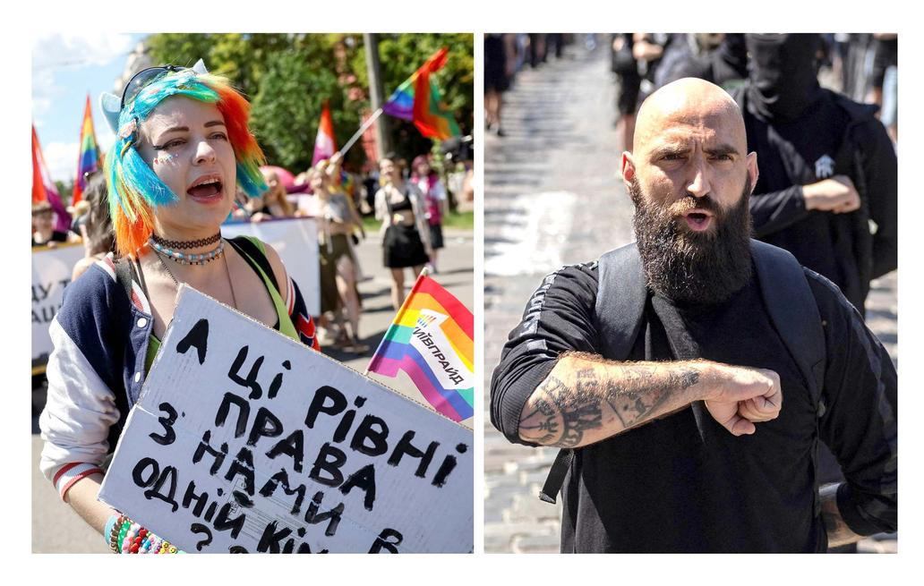 Účastníci Kyiv Pride dávají hlasitě najevo, že ani válka debatu o právech menšin neumlčela.