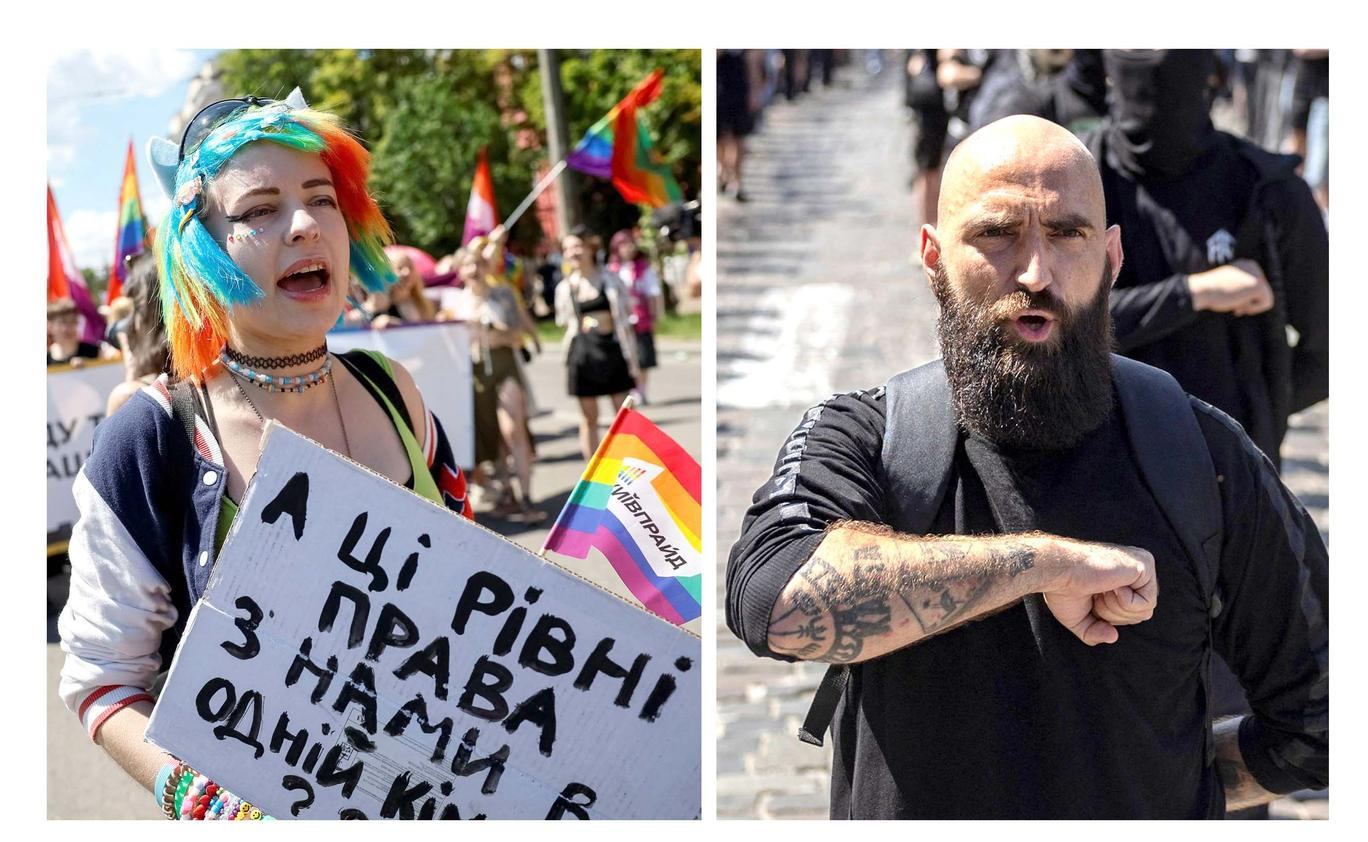 Účastníci Kyiv Pride dávají hlasitě najevo, že ani válka debatu o právech menšin neumlčela.
