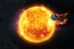 Solar,Activity.,Solar,Flare,And,The,Planet,Earth,Is,Under