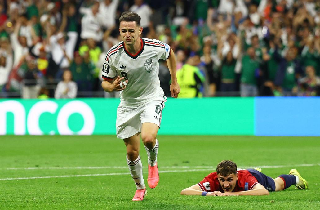 Álvaro Fidalgo slaví gól v zápase Česko - Mexiko na MS 2026.