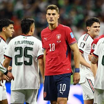 Patrik Schick v zápase Česko - Mexiko na MS 2026