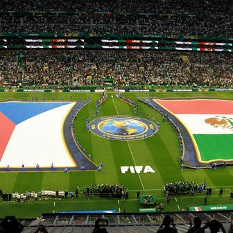 Estadio Azteca v  Mexico City před zápasem Česko - Mexiko na MS 2026