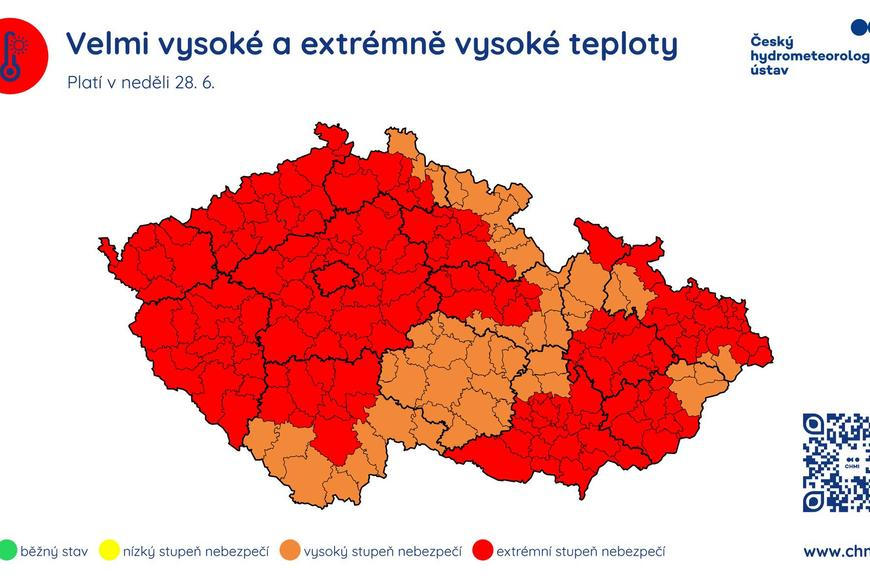 Vítejte v pekle. Meteorologové uvedli, kde přesáhne teplota 4O stupňů