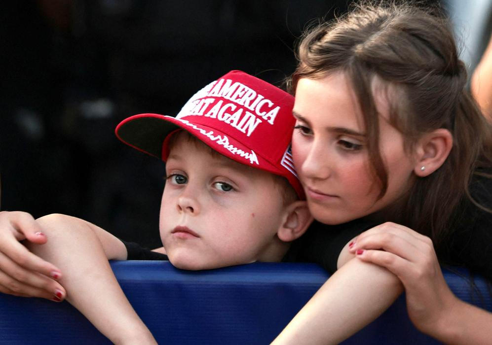 U.S. President Trump attends a rally to kick off the 'Great American State Fair' in Washington