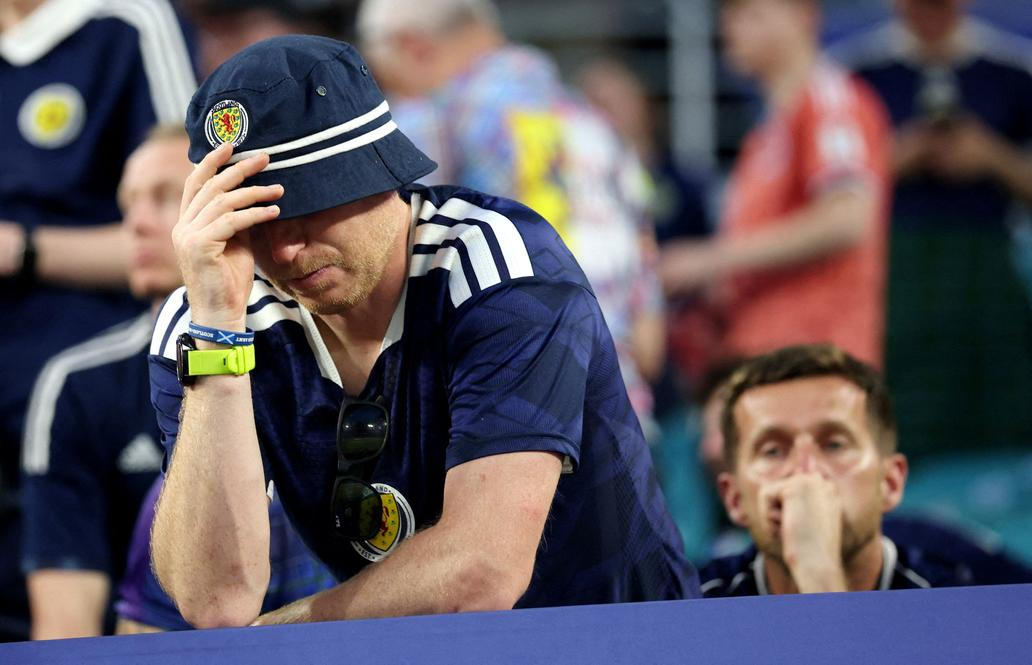 Zklamaný skotský fanoušek po zápase Skotsko - Brazílie na MS 2026