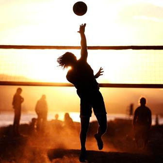 FIFA World Cup 2026 - People play volleyball on Sunset Beach in Vancouver 