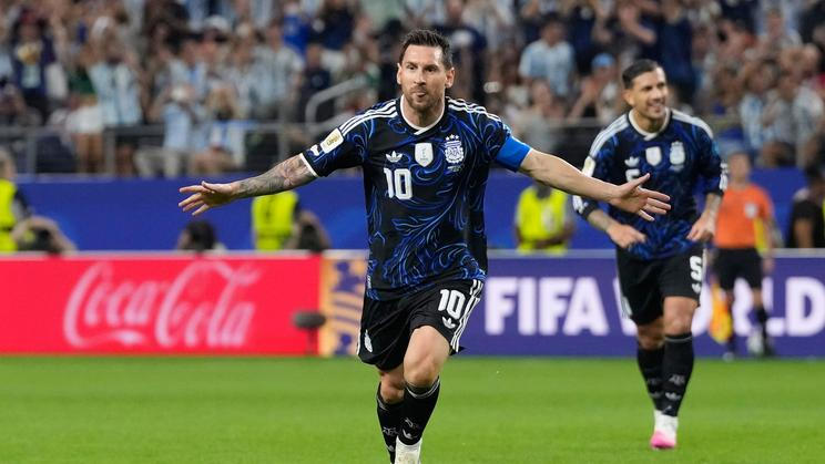 Lionel Messi slaví gól v zápase MS 2026 Argentina - Jordánsko