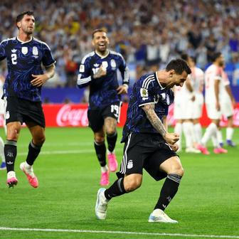 Lionel Messi slaví gól v zápase MS 2026 Argentina - Jordánsko.