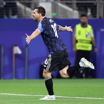Lionel Messi slaví gól v zápase MS 2026 Argentina - Jordánsko