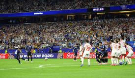 Lionel Messi dává gól v zápase MS 2026 Argentina - Jordánsko.