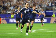 Lionel Messi slaví gól v zápase MS 2026 Argentina - Jordánsko.