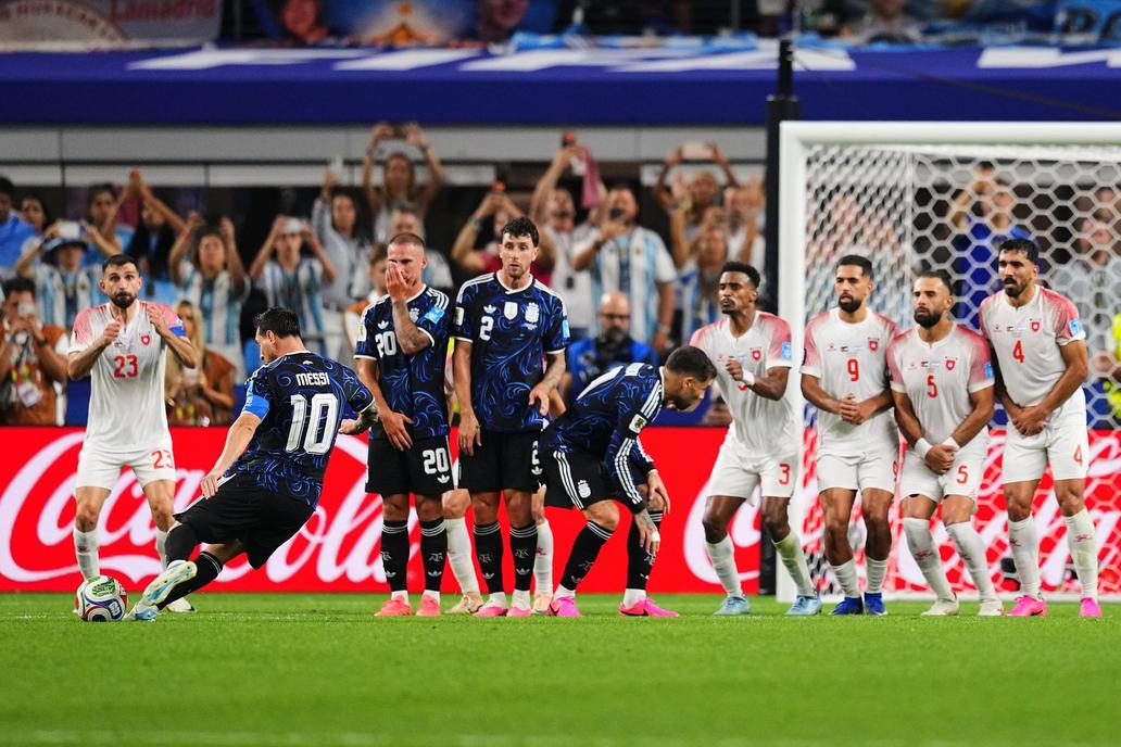 Lionel Messi slaví gól v zápase MS 2026 Argentina - Jordánsko.