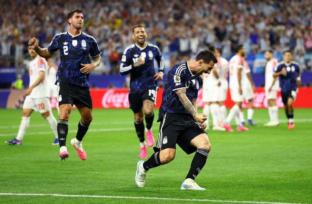 Lionel Messi slaví gól v zápase MS 2026 Argentina - Jordánsko.