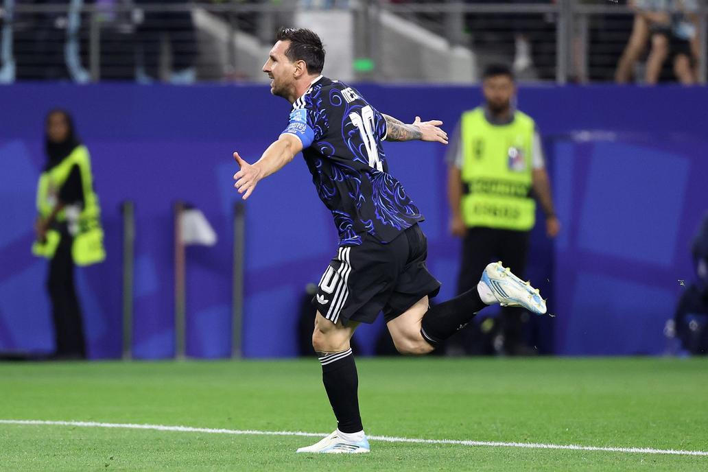 Lionel Messi slaví gól v zápase MS 2026 Argentina - Jordánsko