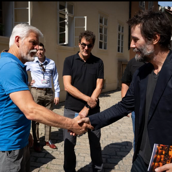 Petr Pavel a Kaenu Reeves