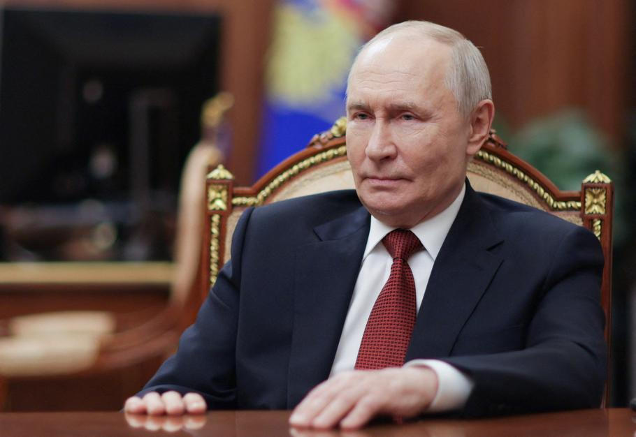 Russian President Putin gives an interview in Moscow