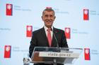 Premiér Andrej Babiš (ANO) na tiskové konferenci po zasedání vlády.