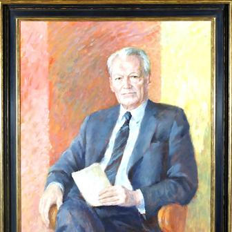Portrét Willyho Brandta (1969–1974) s přemýšlivým a charismatickým výrazem namaloval düsseldorfský malíř Oswald Petersen. Zobrazení prvního sociálnědemokratického spolkového kancléře patří k jeho nejznámějším dílům.