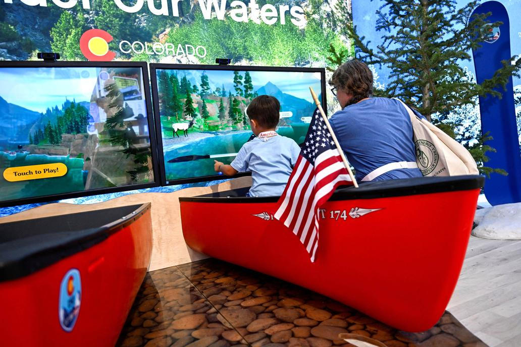 Visitors attend The Great American State Fair