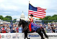 Visitors attend The Great American State Fair