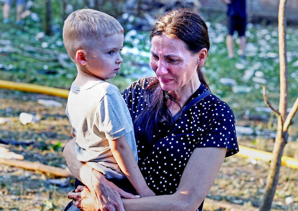 Aftermath of overnight Russian missile and drone strikes, in Kyiv
