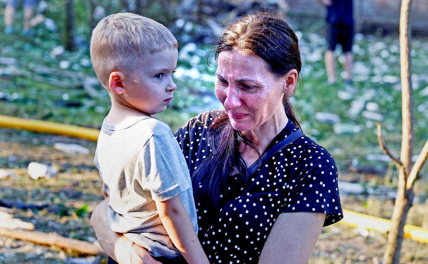 Aftermath of overnight Russian missile and drone strikes, in Kyiv