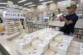 Haruki Murakami's latest book in bookstore