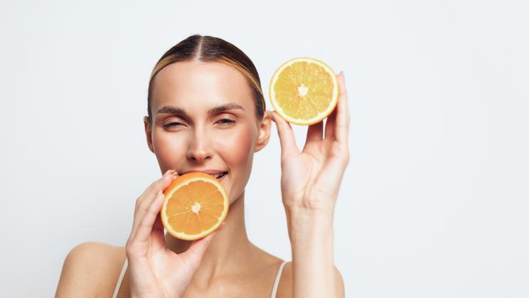 Woman,Skincare,Vitamin,C,Citrus,Facial,Wellness,Self,Care,In