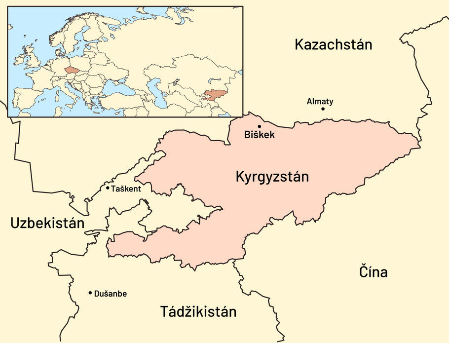 Biškek je hlavní město Kyrgyzstánu.