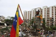 Následky zemětřesení ve Venezuele. Snímek z 3. července 2026.