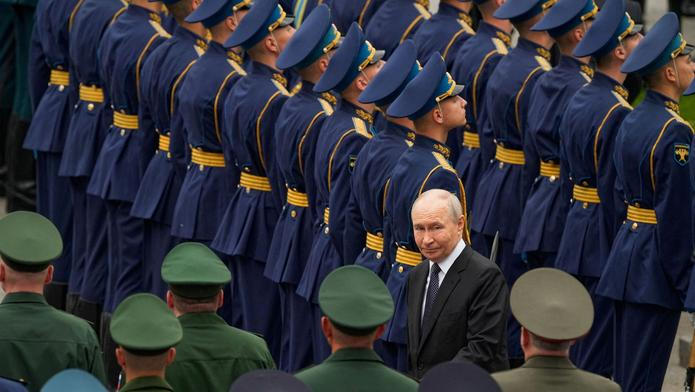 Russian President Putin attends a wreath-laying ceremony in Moscow