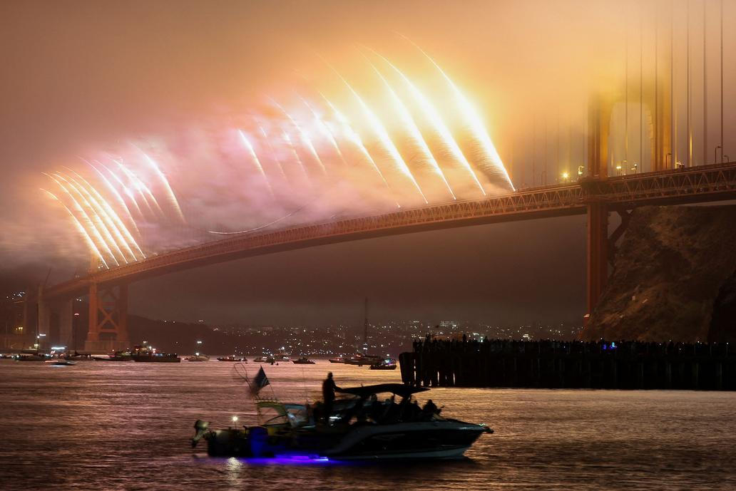 The United States celebrates its 250th anniversary on Independence Day in San Francisco